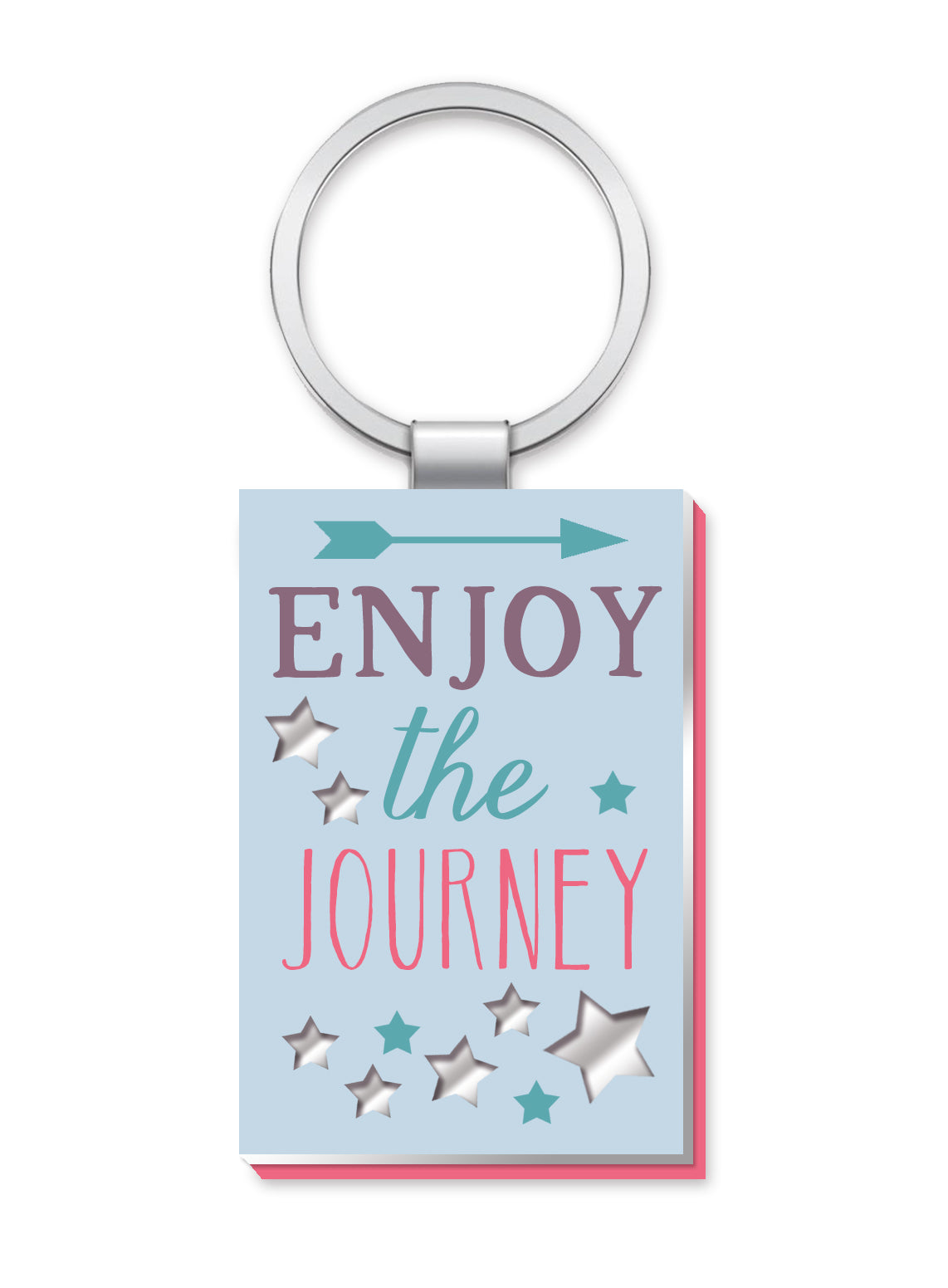 Enjoy The Journey More Than Words Mirror Keyring