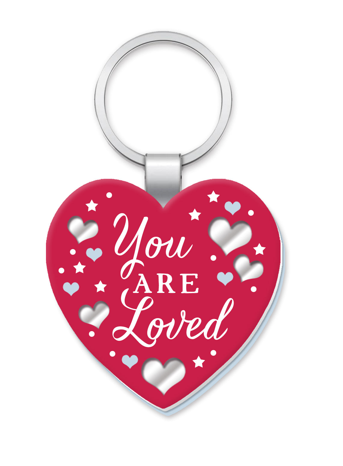 You Are Loved More Than Words Mirror Keyring
