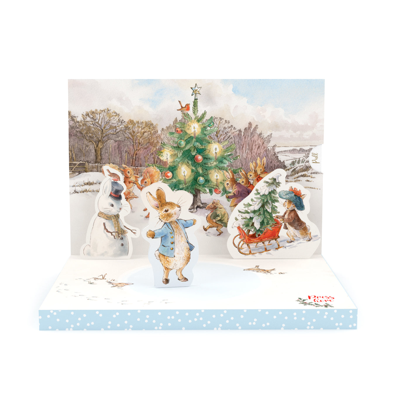 Peter Rabbit Music Box Christmas Card Novelty Dancing Musical Cards