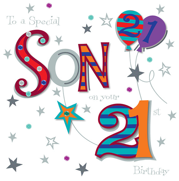 Son On Your 21st Birthday Greeting Card