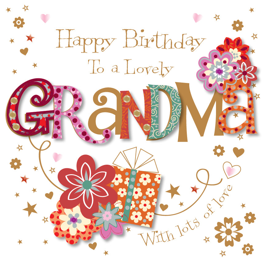 Lovely Grandma Happy Birthday Greeting Card