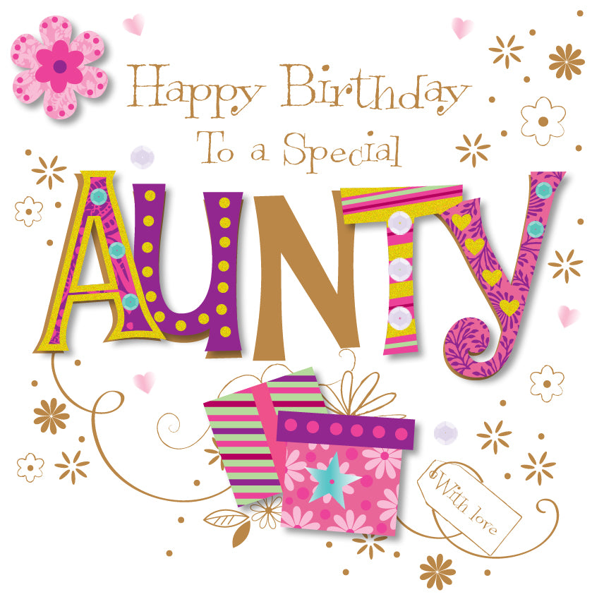Special Aunty Happy Birthday Greeting Card