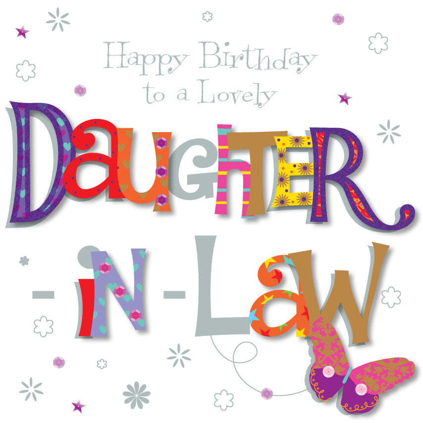 Lovely Daughter-In-Law Happy Birthday Greeting Card