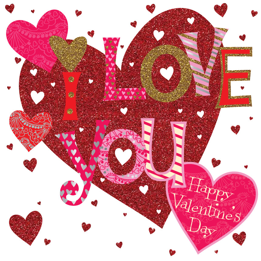 I Love You Happy Valentine's Day Greeting Card