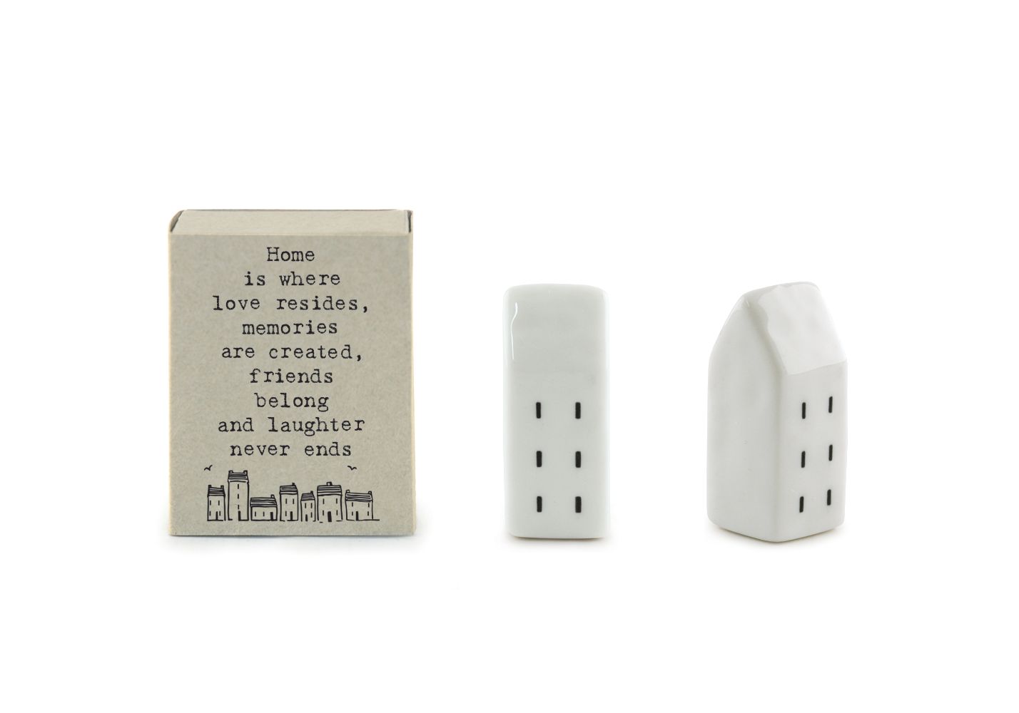 East Of India Home Is Where Love Resides Matchbox Ceramic House Inside