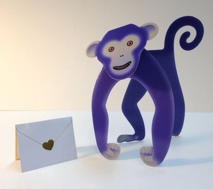 Monkey 3D Special Delivery Animal Greeting Card