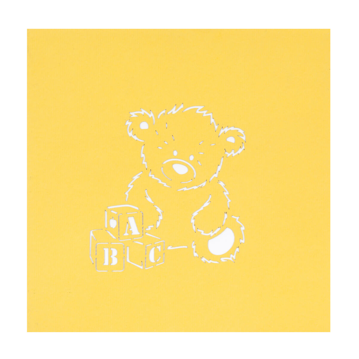 New Baby Bear Pop-Up New Baby Greeting Card Blank Inside