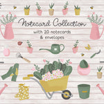Gifted Stationery Potting Shed 20 Notecards & Envelopes Set