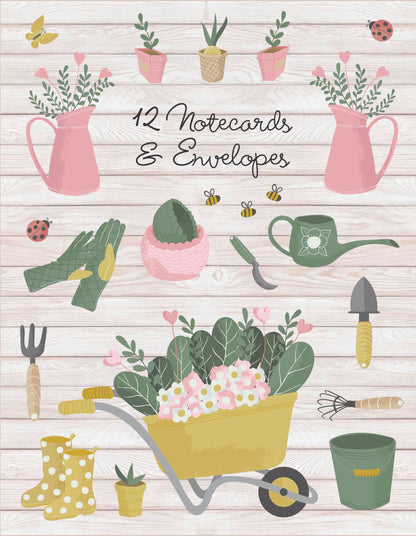 Gifted Stationery Potting Shed 12 Notecards & Envelopes In Wallet