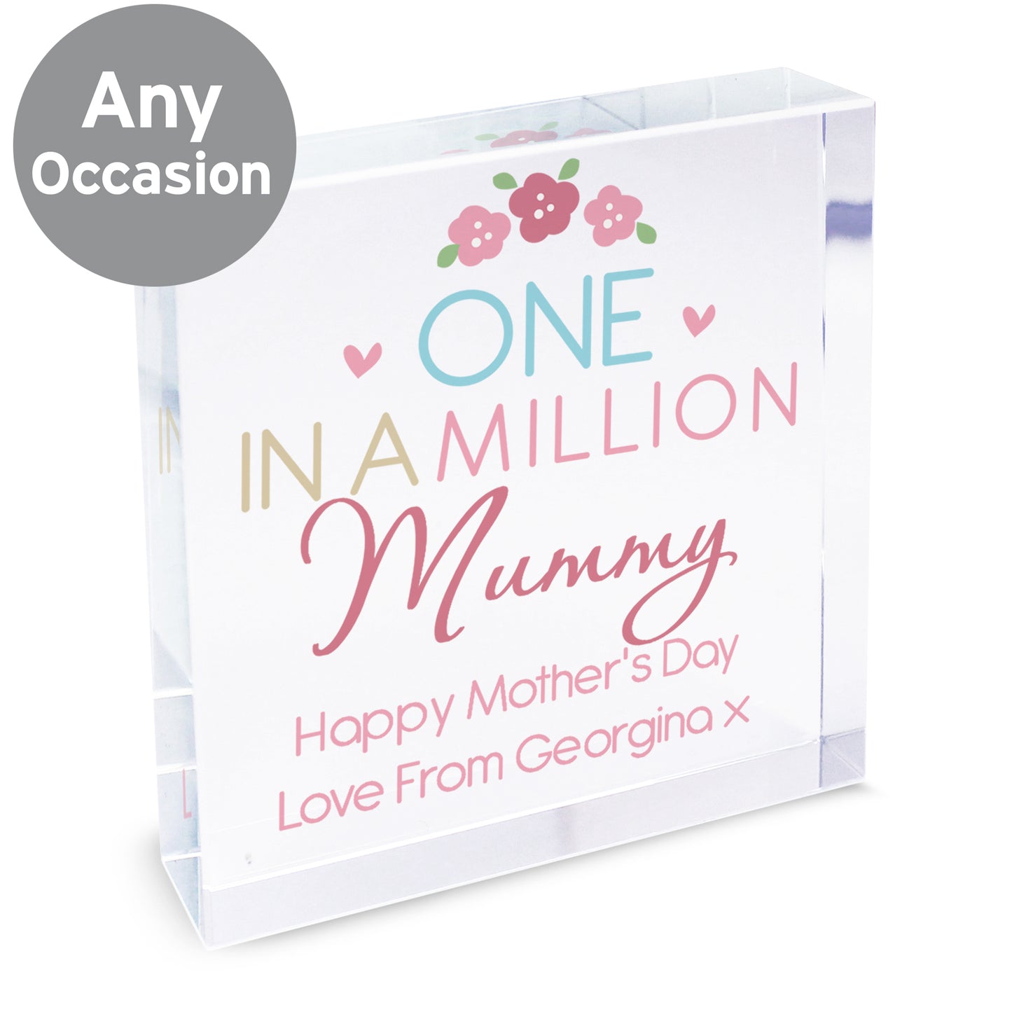 Personalised One in a Million Large Crystal Token - Personalise It!