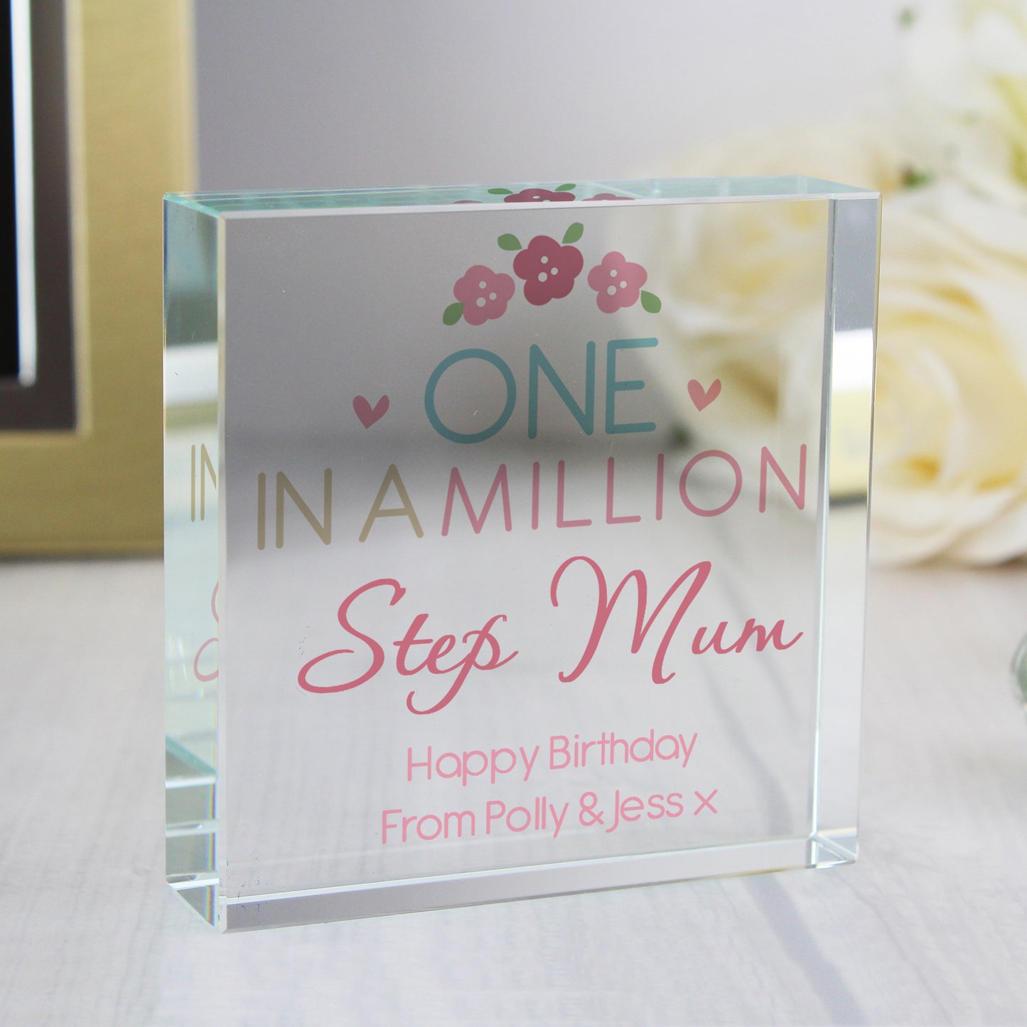 Personalised One in a Million Large Crystal Token - Personalise It!