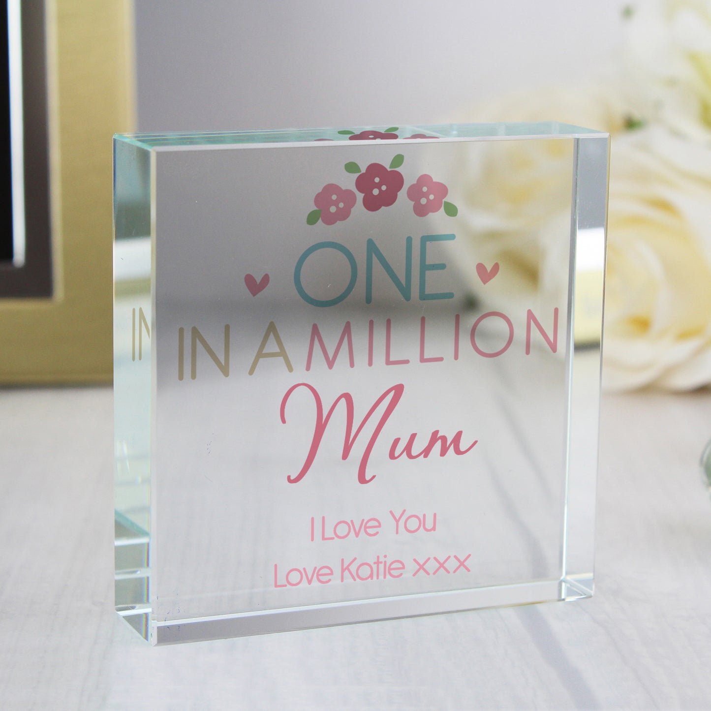 Personalised One in a Million Large Crystal Token - Personalise It!