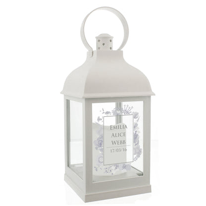 Personalised Soft Watercolour White Lantern - Personalise It!