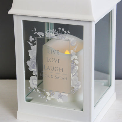 Personalised Soft Watercolour White Lantern - Personalise It!