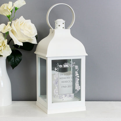 Personalised Soft Watercolour White Lantern - Personalise It!