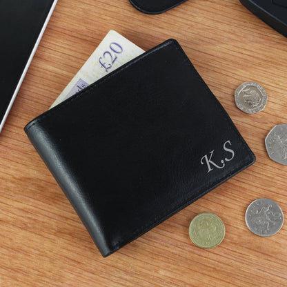 Personalised Script Font Leather Wallet - Personalise It!