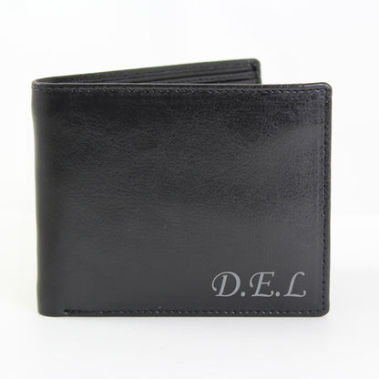 Personalised Script Font Leather Wallet - Personalise It!