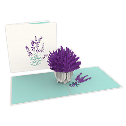 Lavender Flower Laser Cut Pop Up Card