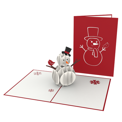 Snowman Laser Cut Pop Up Christmas Card