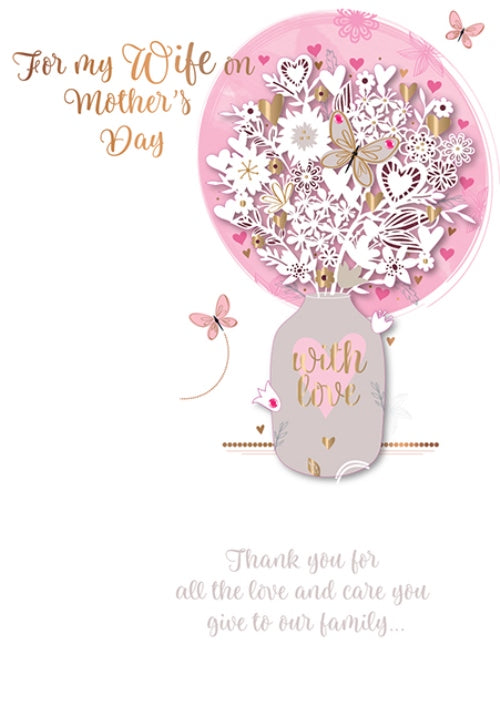 Happy Mother's Day Card To My Wife Handmade Greeting By Talking Pictures