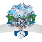 Happy Birdie Golf Pop-Up Greeting Card