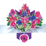 Bunch Flowers Pop-Up Greeting Card