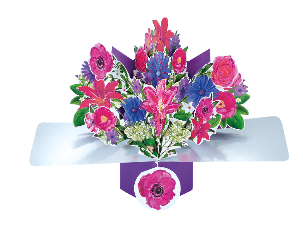 Bunch Flowers Pop-Up Greeting Card