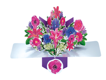 Bunch Flowers Pop-Up Greeting Card