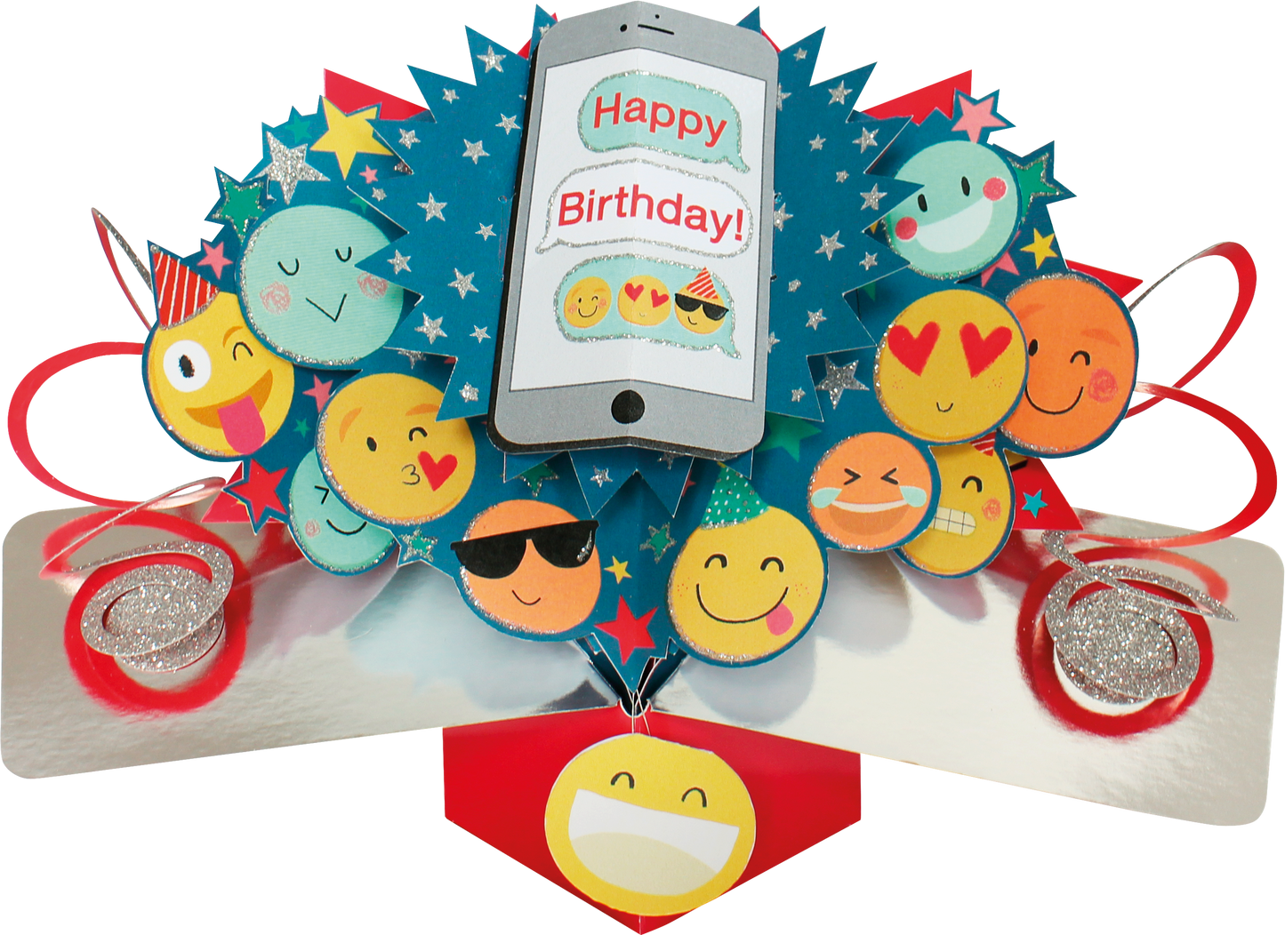 Happy Birthday Emoji Pop-Up Greeting Card