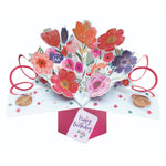 Birthday Flowers Pop-Up Greeting Card