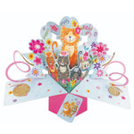 Happy Birthday Cats Pop-Up Greeting Card