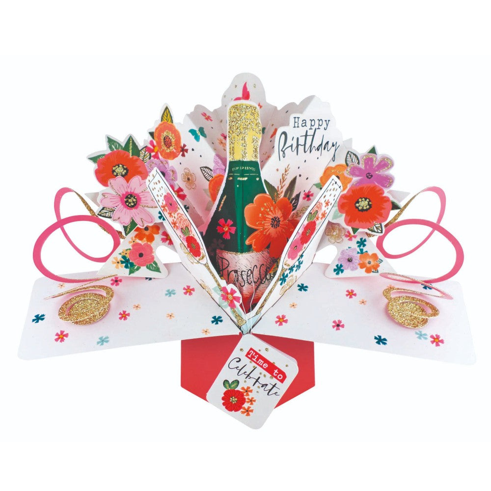 Birthday Prosecco Pop-Up Greeting Card