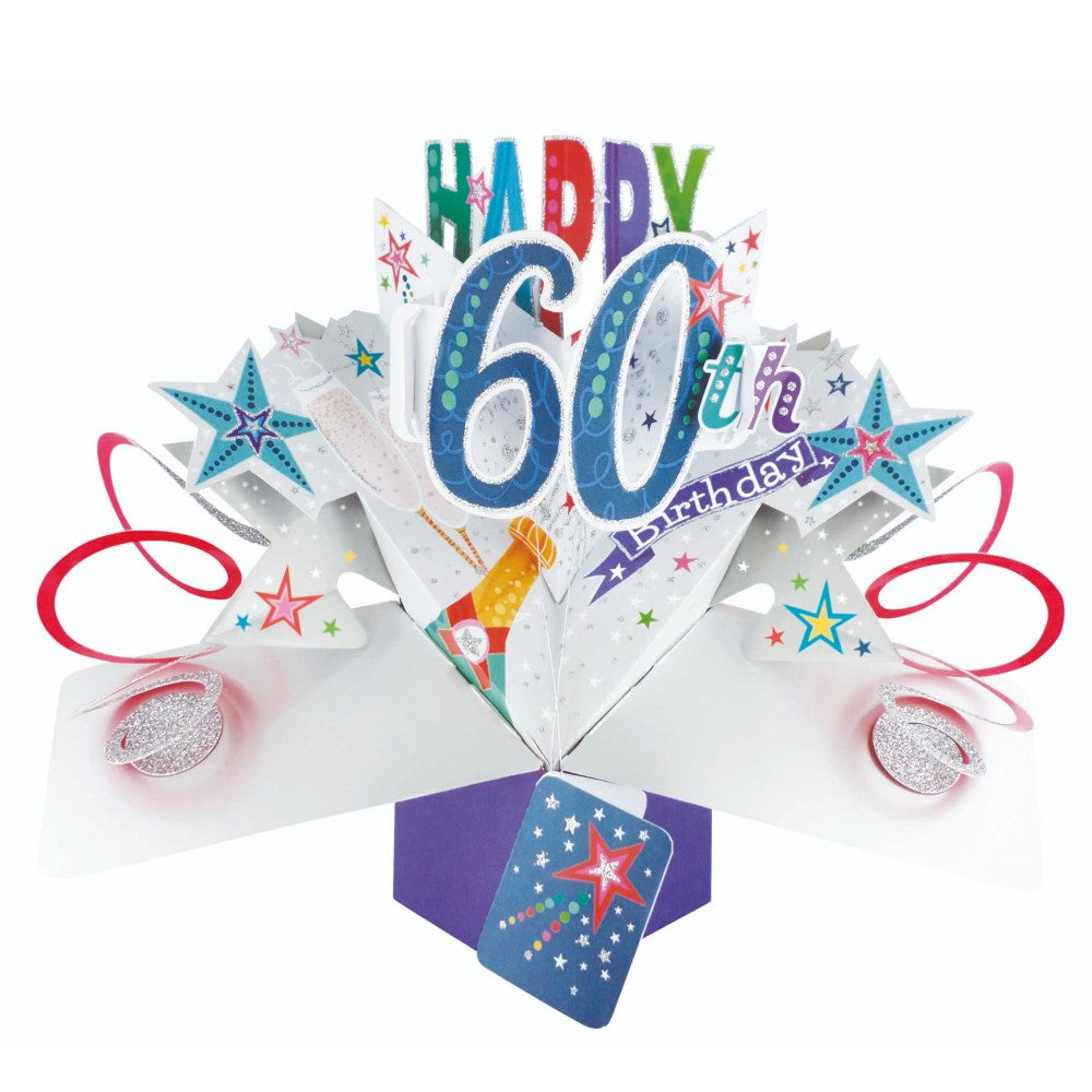 Happy 60th Birthday Pop-Up Greeting Card