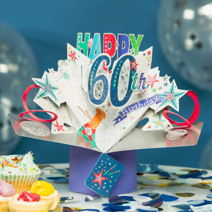 Happy 60th Birthday Pop-Up Greeting Card