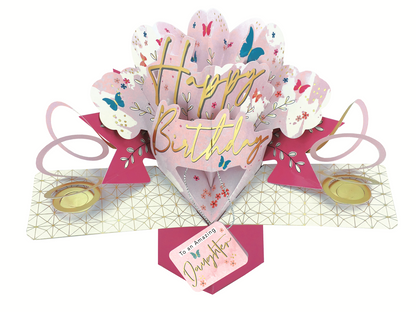 Birthday Pop Up Card Funny 3D Pop Up Birthday Card With Colorful Fireworks Lights & Exciting Cheering Sound 7x7 Inch Pop Up Card