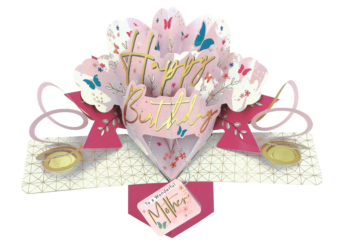 Wonderful Mother Happy Birthday Pop-Up Greeting Card