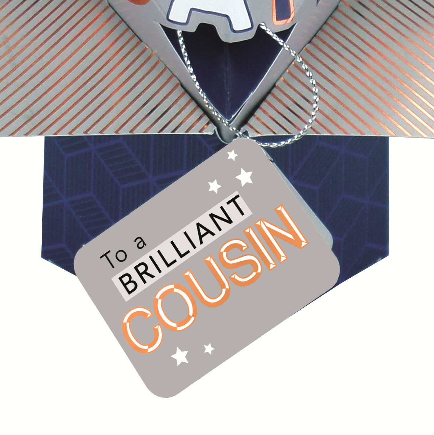 To a Brilliant Cousin Silver Tag