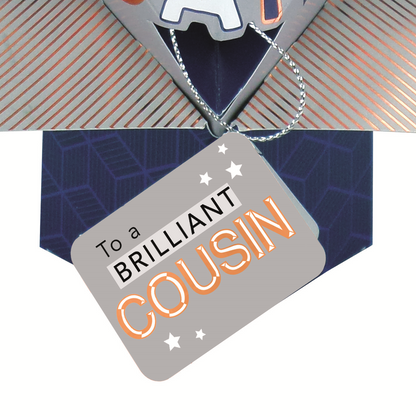 Brilliant Cousin Happy Birthday Pop-Up Greeting Card