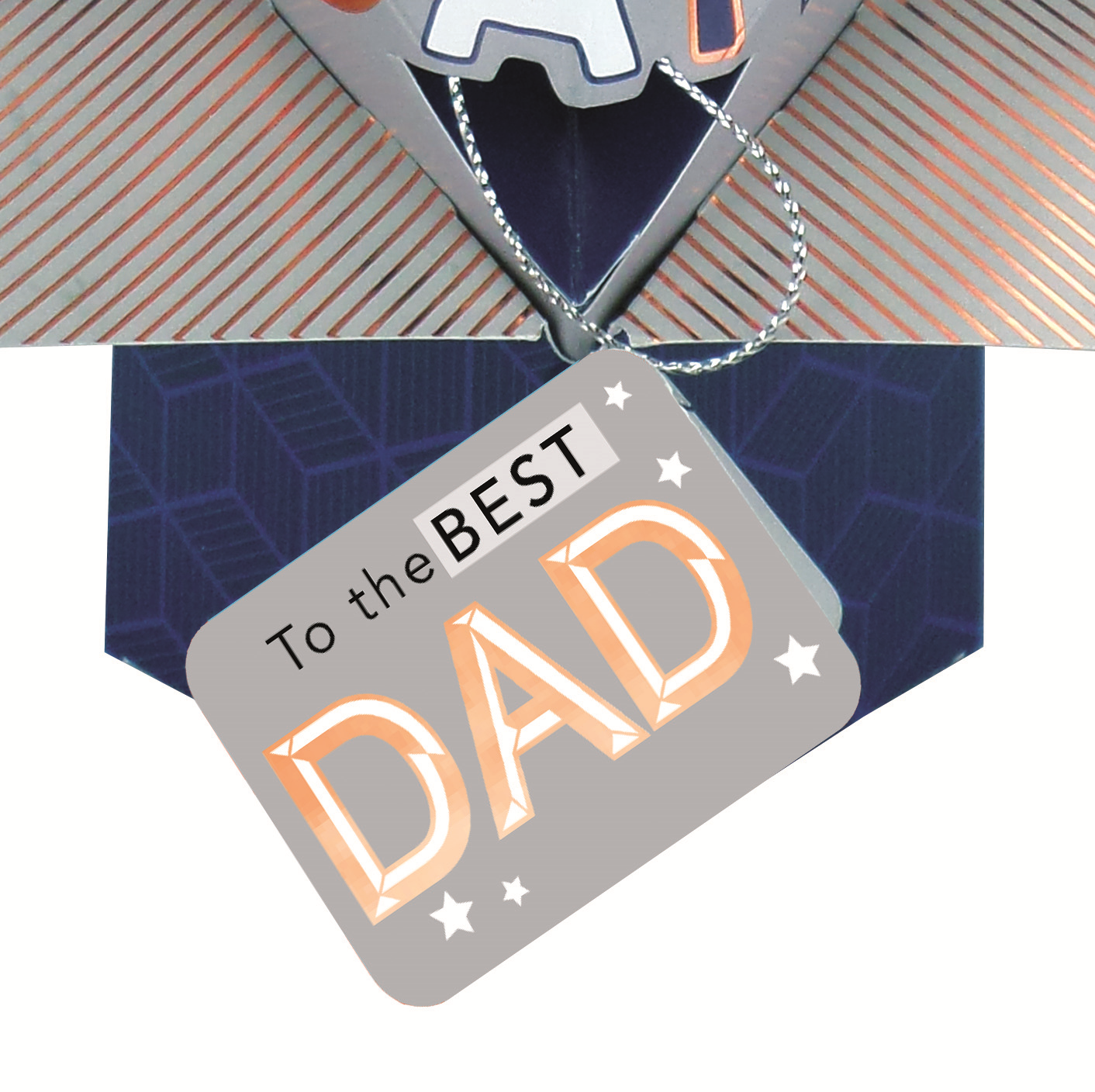 To the Best Dad Silver Tag