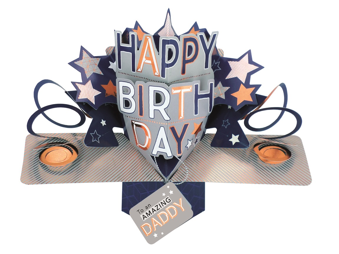 Amazing Daddy Happy Birthday Pop-Up Greeting Card