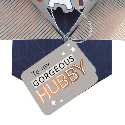 Gorgeous Hubby Happy Birthday Pop-Up Greeting Card