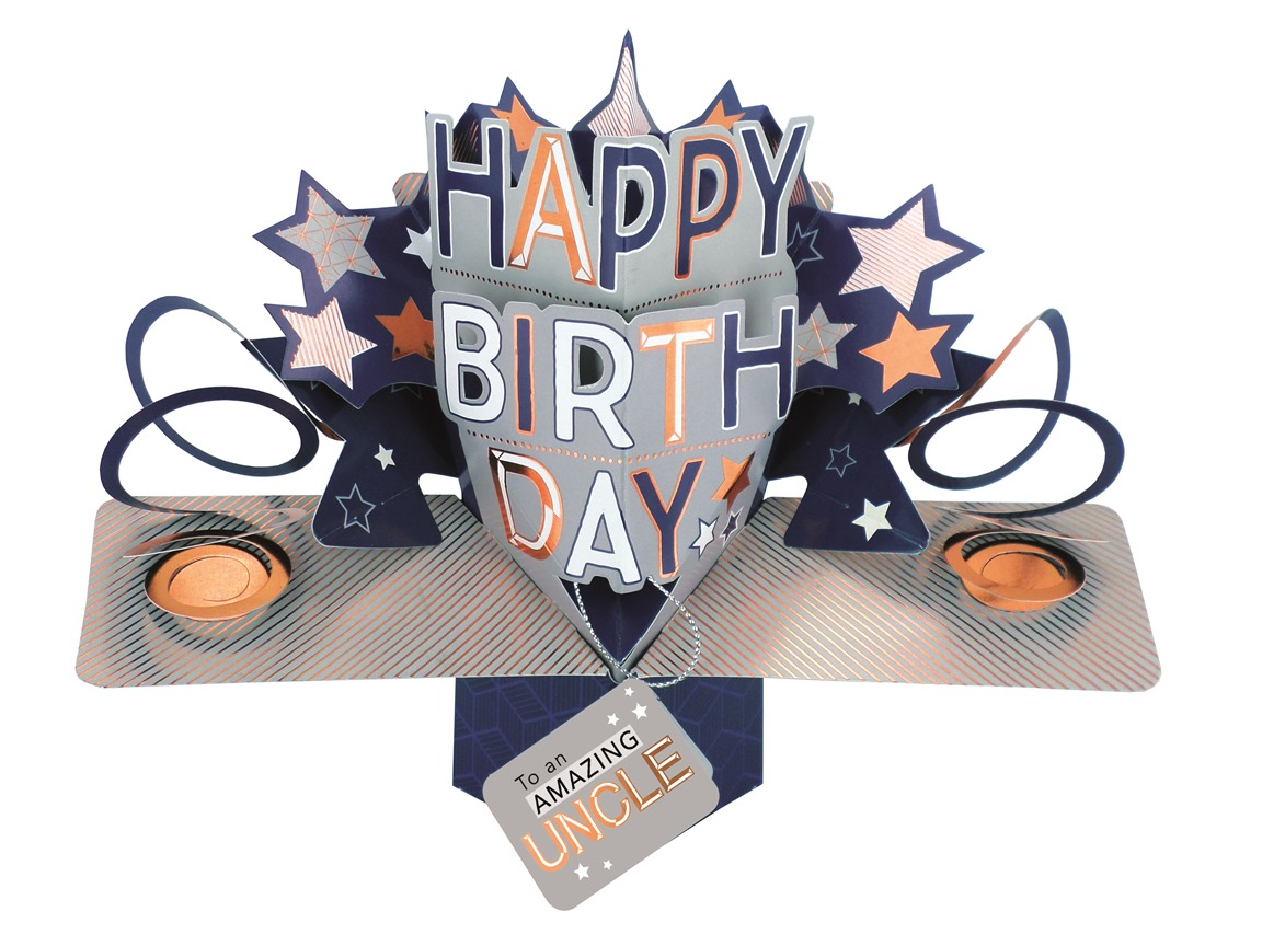 Amazing Uncle Happy Birthday Pop-Up Greeting Card