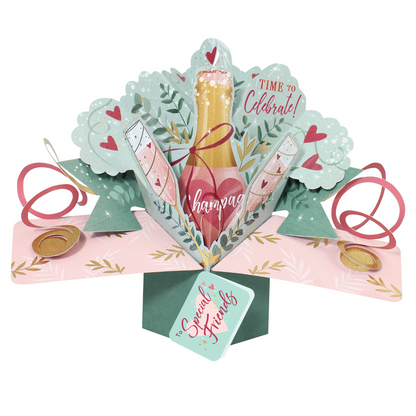 Pop Up Time To Celebrate To Special Friends Greeting Card