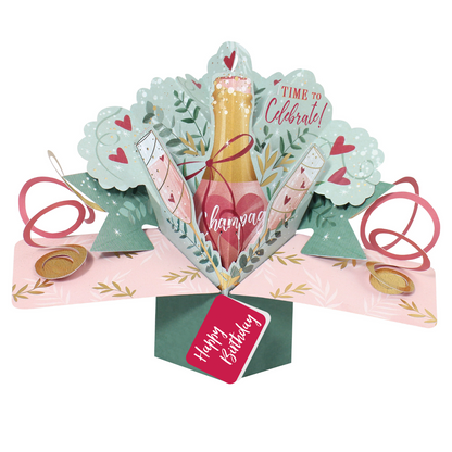 Pop Up Time To Celebrate Happy Birthday Greeting Card
