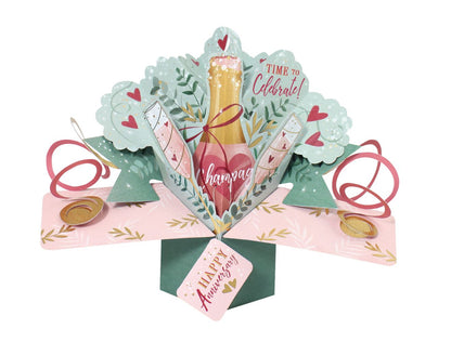 Time To Celebrate Anniversary Pop-Up Greeting Card