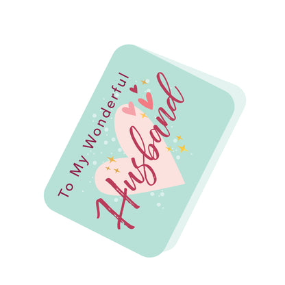 To My Wonderful Husband Time To Celebrate Pop Up Card