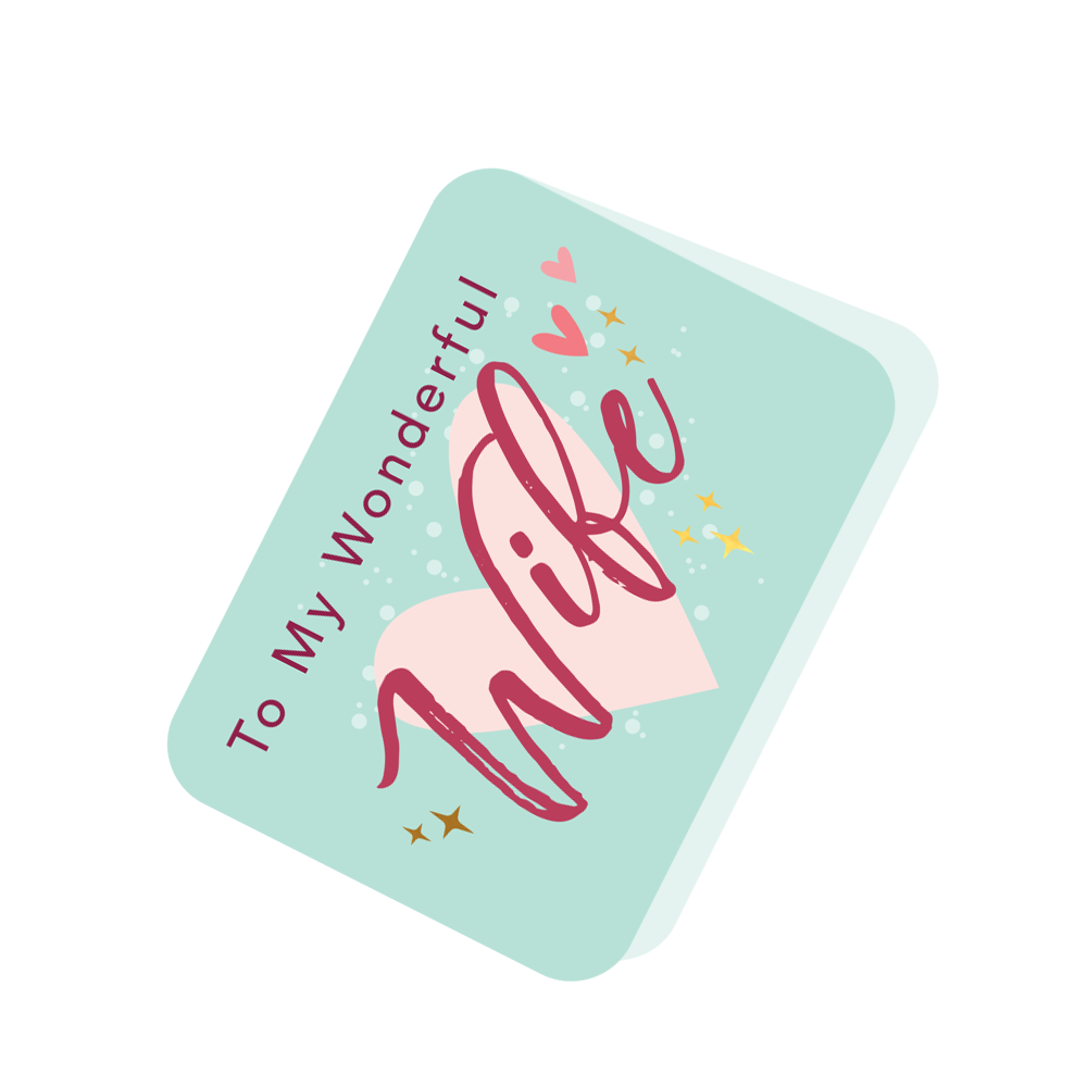 To My Wonderful Wife Happy Easter Decorated Egg Pop Up Easter Card