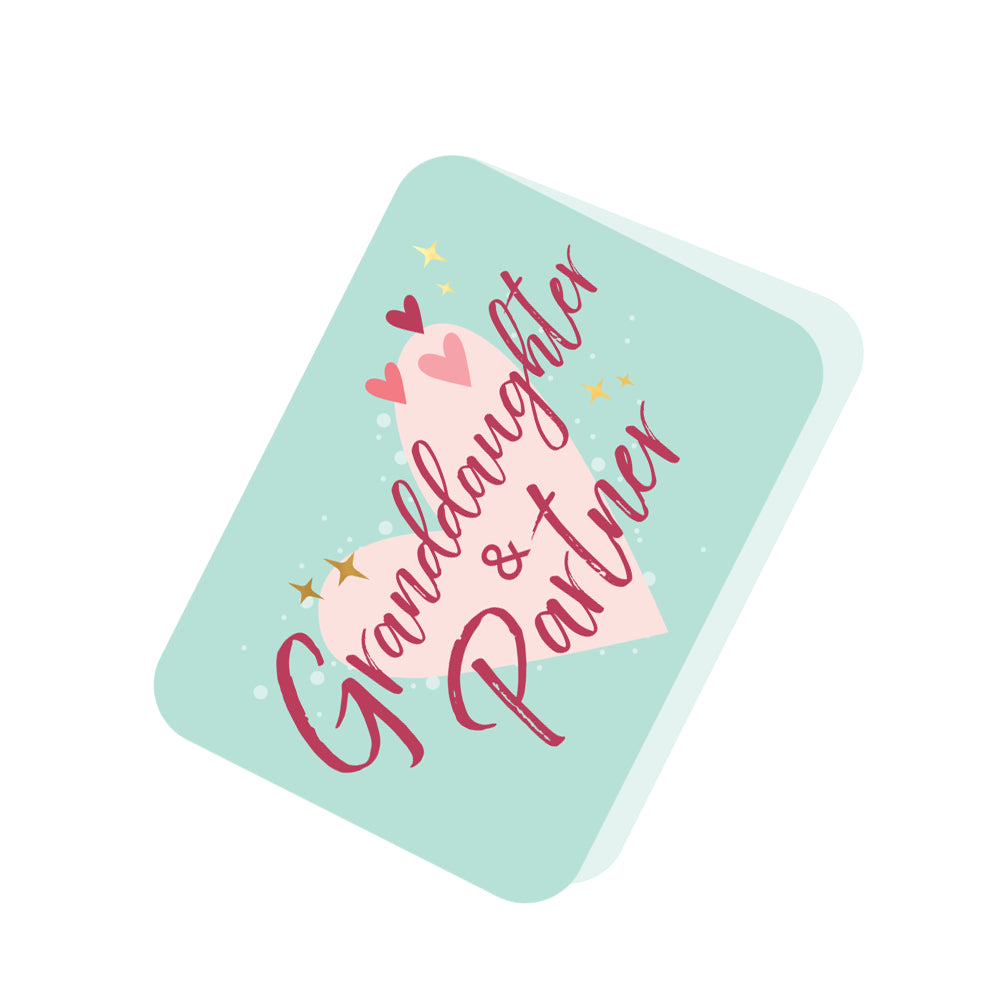 Pop Up Time To Celebrate Granddaughter & Partner Greeting Card