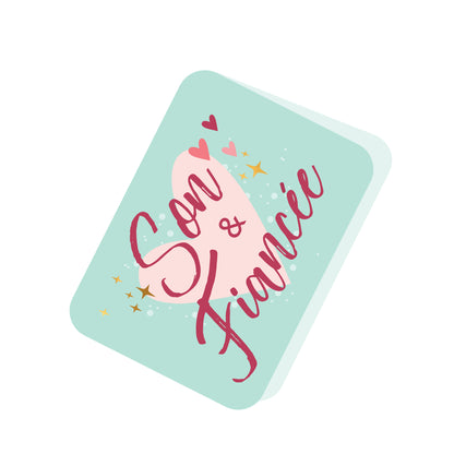 Pop Up Hummingbird & Flowers Son & Fiancee Card