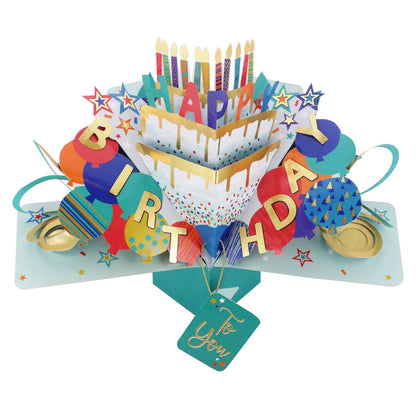 Pop Up Birthday Cake Card Happy Birthday Greeting Card